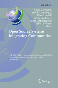 Vorderes Coverbild Open Source Systems: Integrating Communities