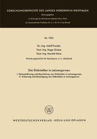 Vorderes Coverbild Die Dickstellen in Leinengarnen