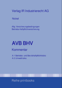 Vorderes Coverbild AVB BHV Kommentar