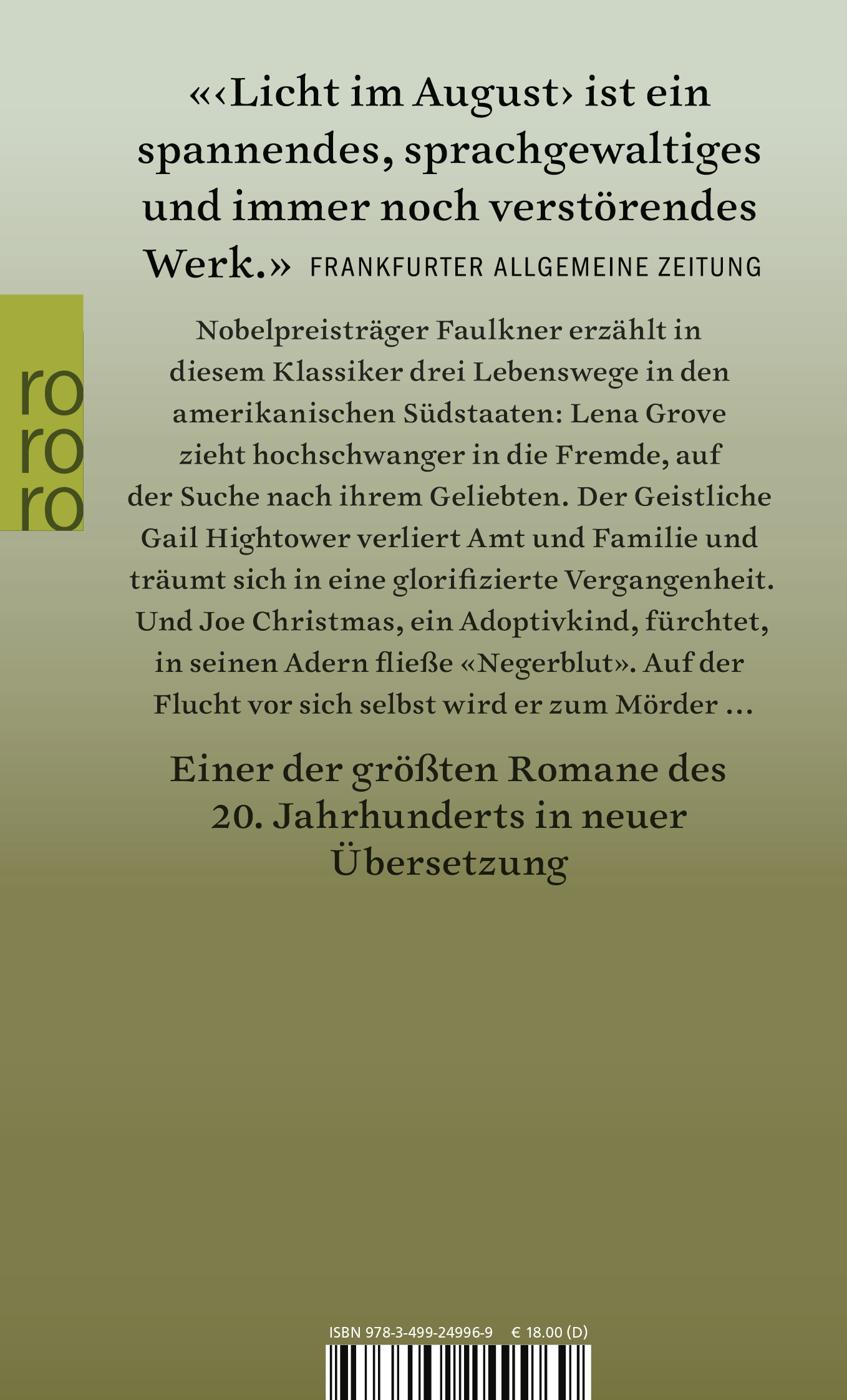 Rückseitencover Licht im August