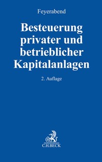 Vorderes Coverbild Besteuerung privater und betrieblicher Kapitalanlagen