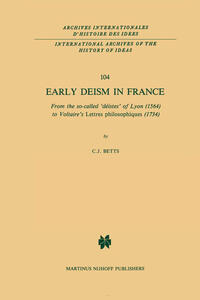 Vorderes Coverbild Early Deism in France