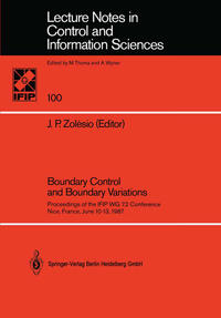 Vorderes Coverbild Boundary Control and Boundary Variations