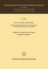 Vorderes Coverbild Vergleich zwischen kalt und warm umgeformten Böden