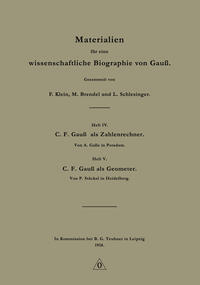 Vorderes Coverbild Materialien für eine wissenschaftliche Biographie von Gauß