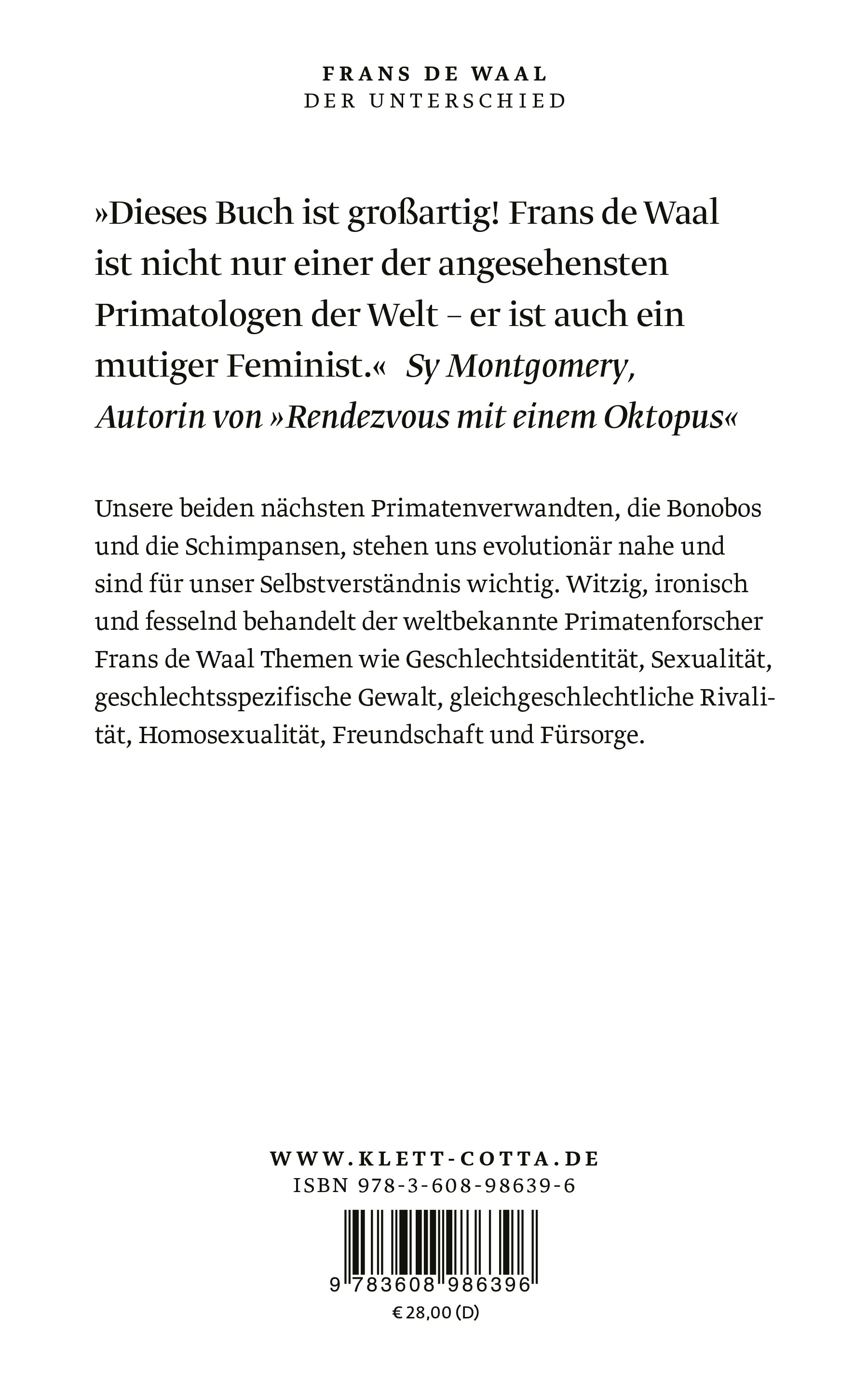 Rückseitencover Der Unterschied