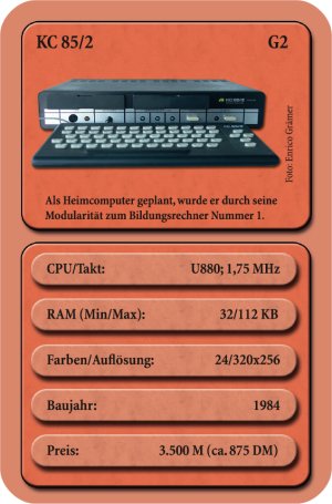 Beispielinhalt (Bild) Quartett Classic Machines Vol. 1.1 - Computer