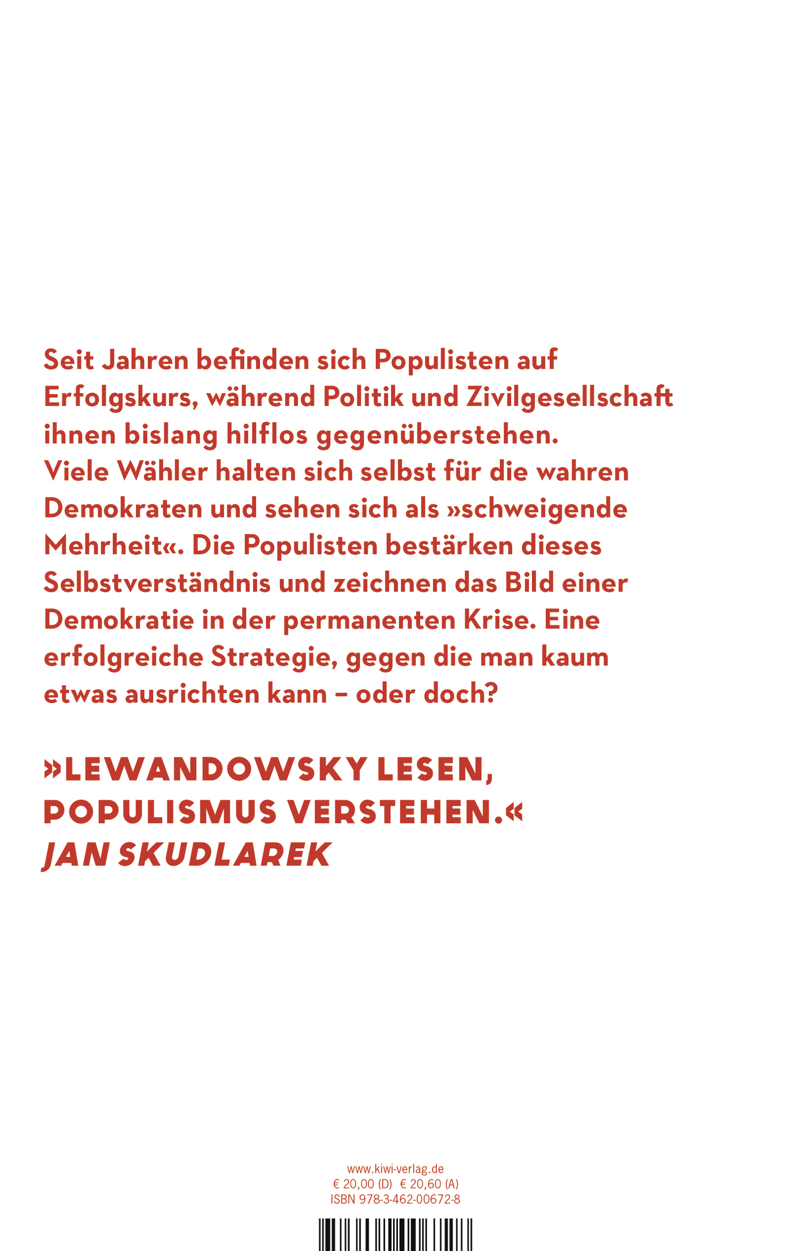 Rückseitencover Was Populisten wollen