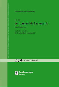 Vorderes Coverbild Leistungsbild und Honorierung - Leistungen für Baulogistik Onlineversion