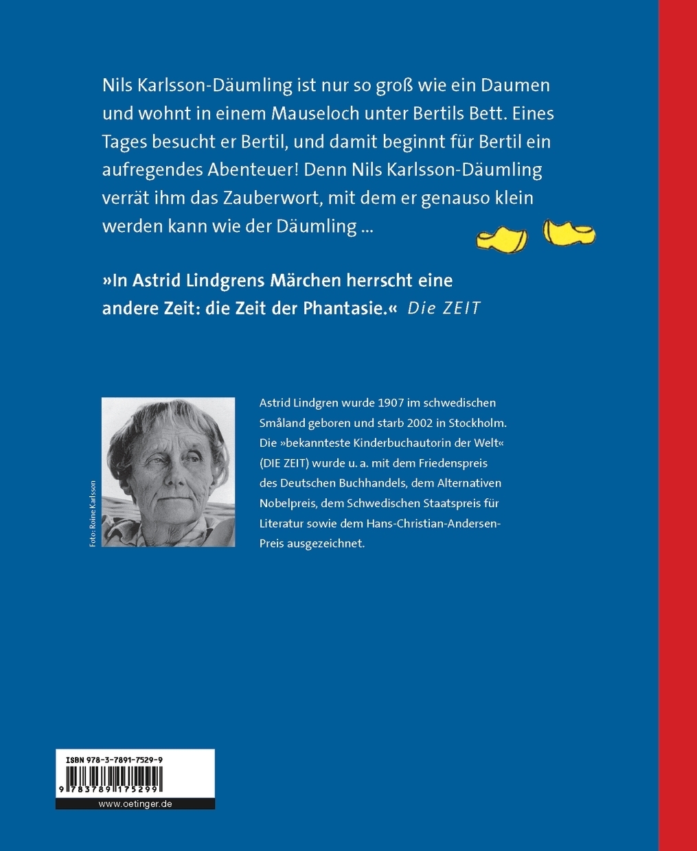 Rückseitencover Nils Karlsson-Däumling