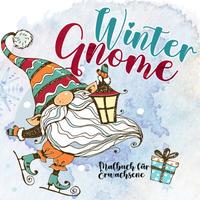 Vorderes Coverbild Winter Gnome Malbuch für Erwachsene