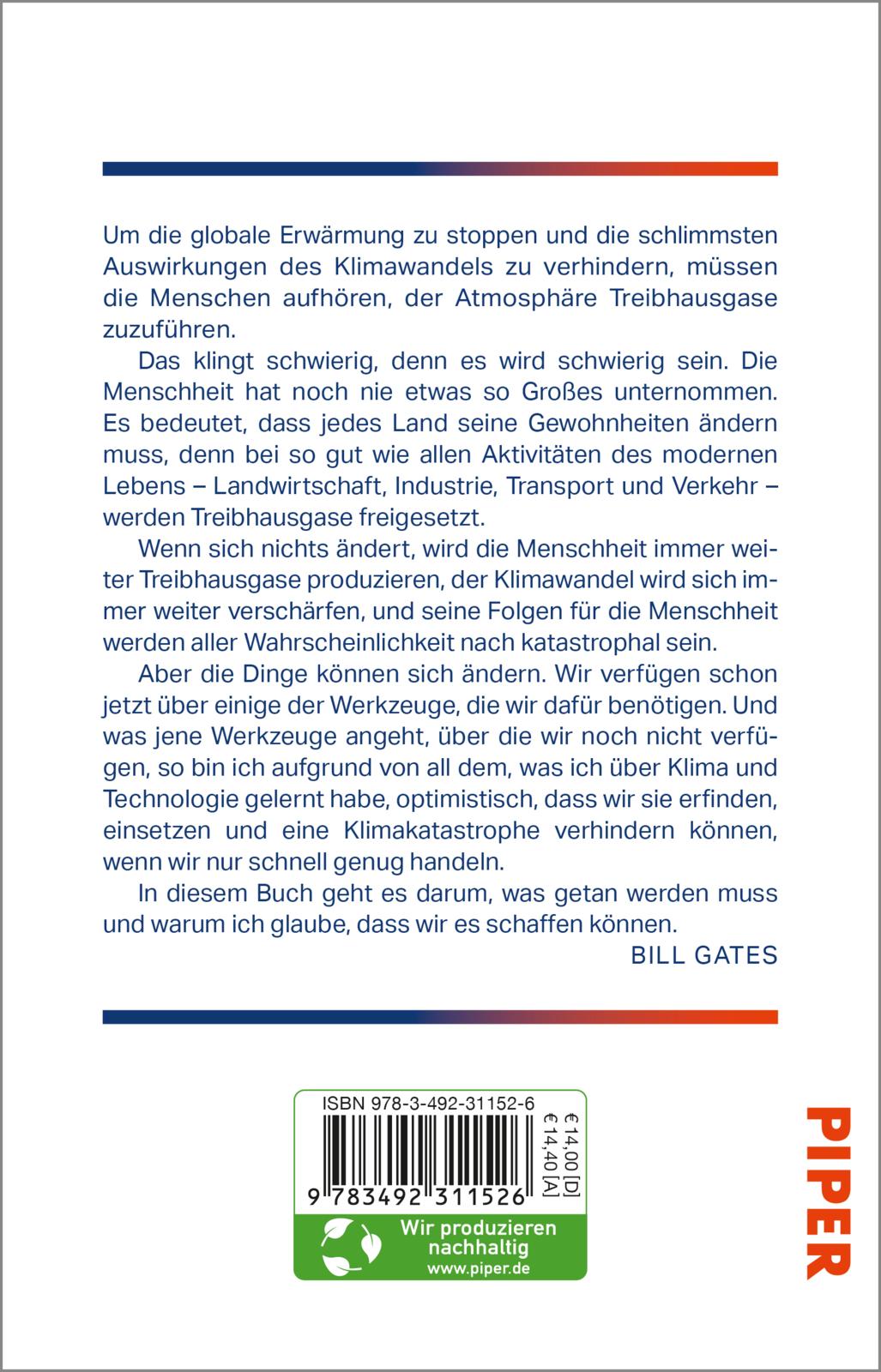 Rückseitencover Wie wir die Klimakatastrophe verhindern