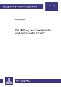 Vorderes Coverbild Die Haftung der Gesellschafter und «directors» der «Limited»