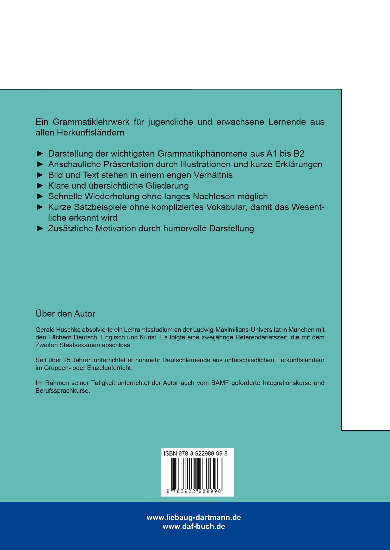 Rückseitencover Deutsche Grammatik - sehen und verstehen
