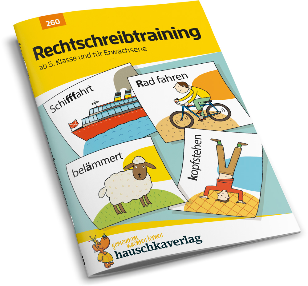 Beispielinhalt (Bild) Rechtschreibtraining ab 5. Klasse und für Erwachsene, A5-Heft