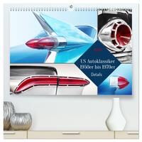 Vorderes Coverbild US Autoklassiker 1950er bis 1970er Details (hochwertiger Premium Wandkalender 2026 DIN A2 quer), Kunstdruck in Hochglanz
