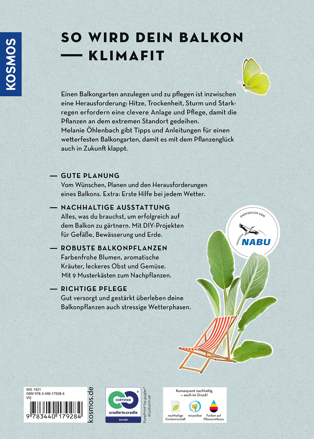 Rückseitencover Klimahelden auf dem Balkon