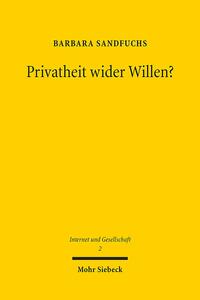 Vorderes Coverbild Privatheit wider Willen?