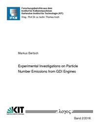 Vorderes Coverbild Experimental Investigations on Particle Number Emissions from GDI Engines