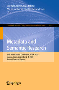 Vorderes Coverbild Metadata and Semantic Research