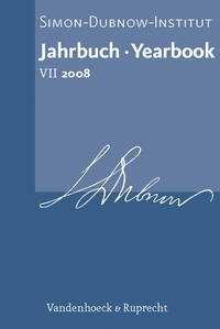 Vorderes Coverbild Jahrbuch des Simon-Dubnow-Instituts / Simon Dubnow Institute Yearbook VII (2008)