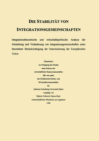 Vorderes Coverbild Die Stabilität von Integrationsgemeinschaften