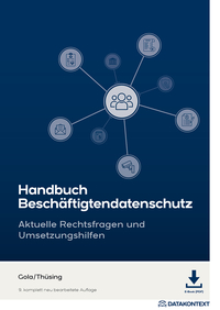 Vorderes Coverbild Handbuch Beschäftigtendatenschutz