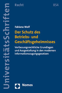 Vorderes Coverbild Der Schutz des Betriebs- und Geschäftsgeheimnisses