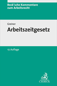 Vorderes Coverbild Beck'sche Kommentare zum Arbeitsrecht / Arbeitszeitgesetz. ArbZG