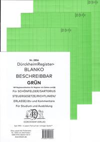 Vorderes Coverbild DürckheimRegister® BLANKO-GRÜN beschreibbar für deine Gesetze