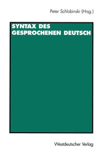 Vorderes Coverbild Syntax des gesprochenen Deutsch
