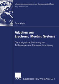 Vorderes Coverbild Adoption von Electronic Meeting Systems