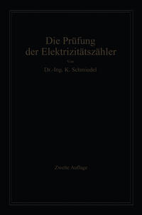 Vorderes Coverbild Die Prüfung der Elektrizitäts-Zähler