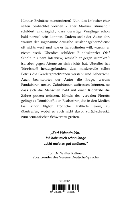 Rückseitencover Keine Diskriminierung von Dinosauriern