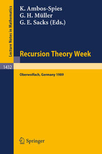 Vorderes Coverbild Recursion Theory Week