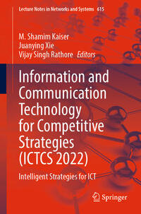 Vorderes Coverbild Information and Communication Technology for Competitive Strategies (ICTCS 2022)