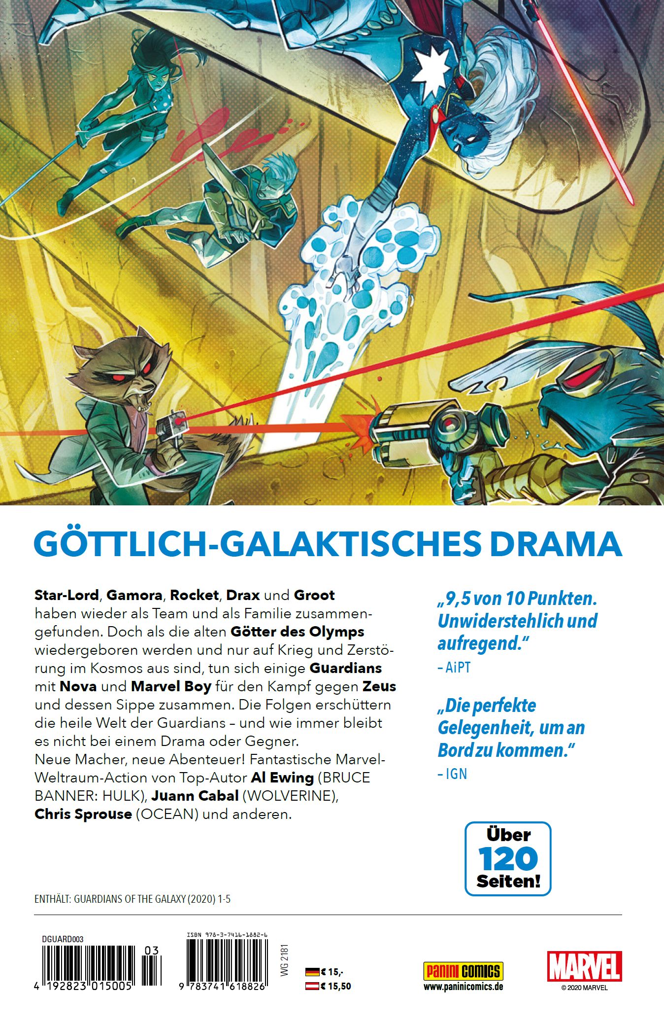 Rückseitencover Guardians of the Galaxy - Neustart
