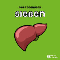 Vorderes Coverbild Cartoonbuch sieben