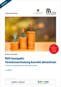 Vorderes Coverbild RVG kompakt: Terminsvertretung korrekt abrechnen