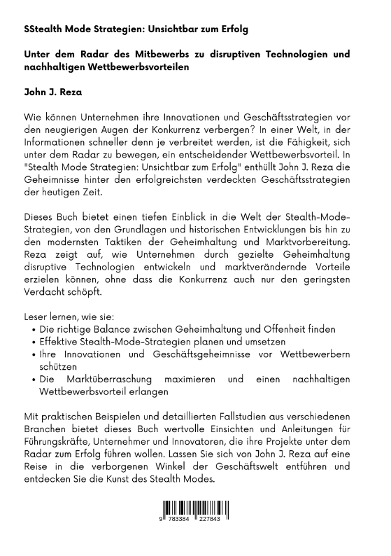 Rückseitencover Stealth Mode Strategien: Unsichtbar zum Erfolg