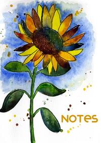 Vorderes Coverbild Notizbuch "Sonnenblume