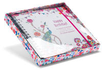 Vorderes Coverbild Blattgeflüster Patchwork Design Geburtstagplaner mit 12 Grußkarten