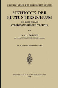 Vorderes Coverbild Methodik der Blutuntersuchung