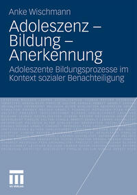 Vorderes Coverbild Adoleszenz - Bildung - Anerkennung