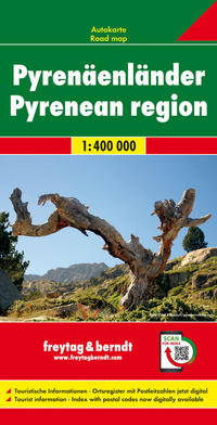 Vorderes Coverbild Pyrenäenländer, Autokarte 1:400.000