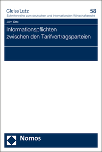 Vorderes Coverbild Informationspflichten zwischen den Tarifvertragsparteien