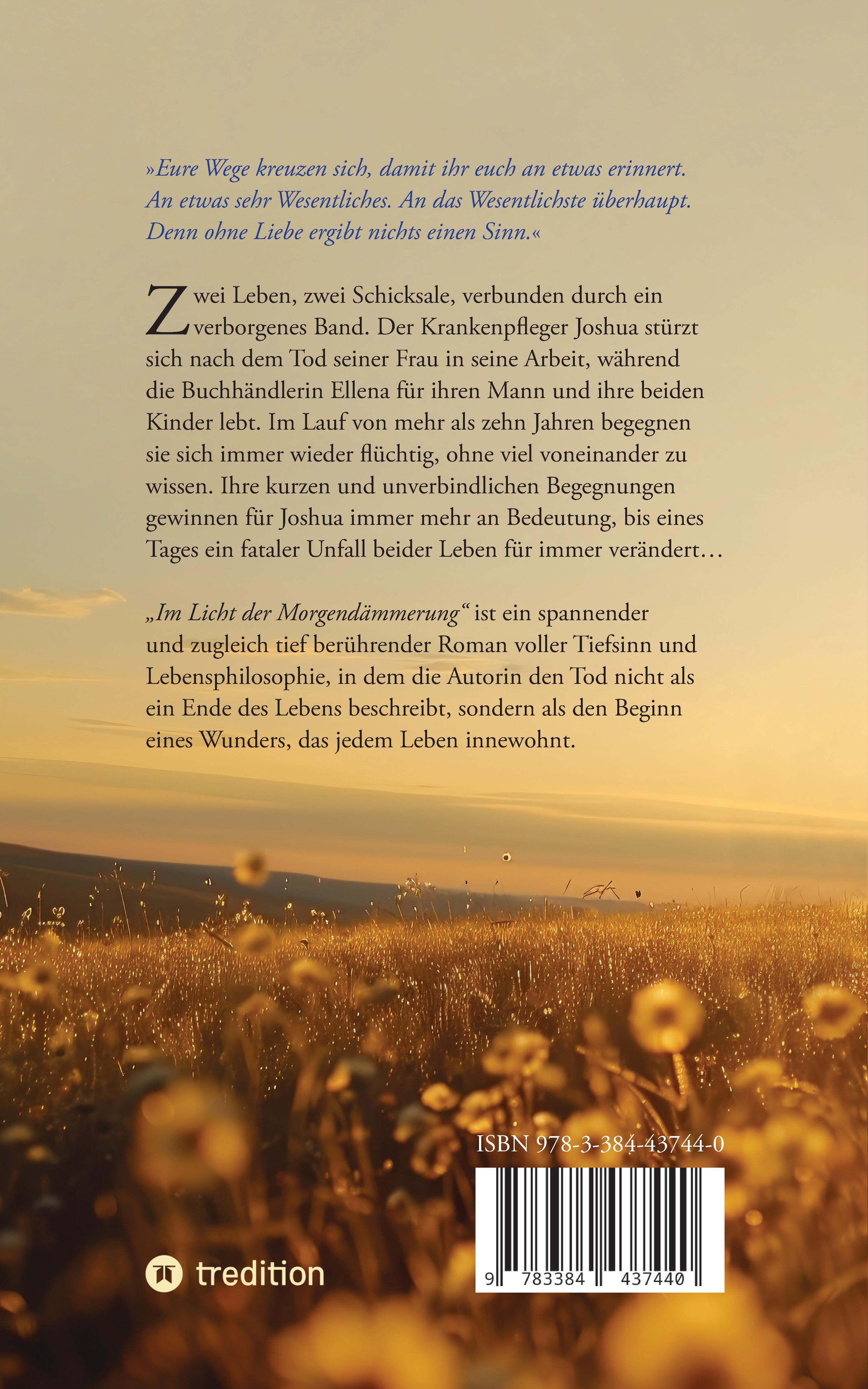 Rückseitencover Im Licht der Morgendämmerung