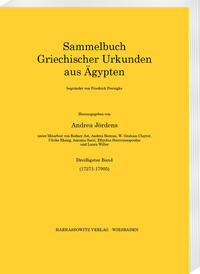 Vorderes Coverbild Sammelbuch griechischer Urkunden aus Ägypten. Dreißigster Band (17271–17905)