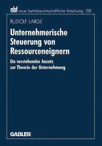 Vorderes Coverbild Unternehmerische Steuerung von Ressourceneignern
