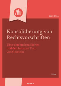 Vorderes Coverbild Konsolidierung von Rechtsvorschriften